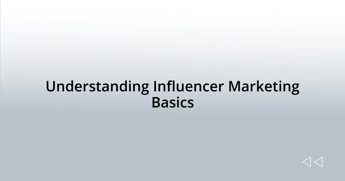 Understanding Influencer Marketing Basics
